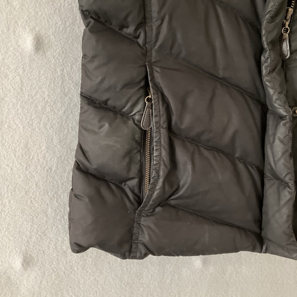 Eddie Bauer Faux Fur Collar Premium Goose Down Brown Puffer Vest Size M Outdoor - Picture 5 of 7